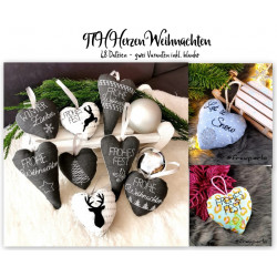 Stickserie ITH - Herzen Weihnachten